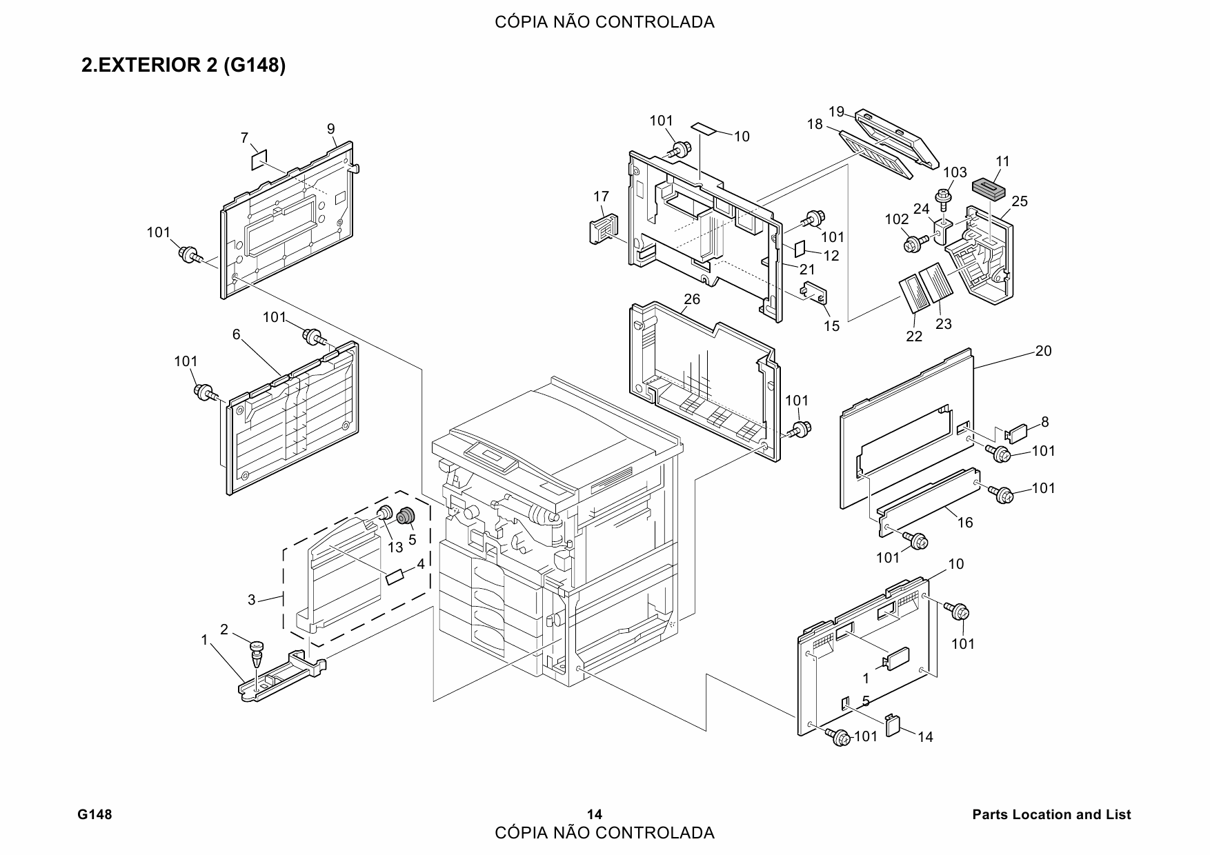 RICOH Aficio SP-9100DN AP900 G126 G148 Parts Catalog-2